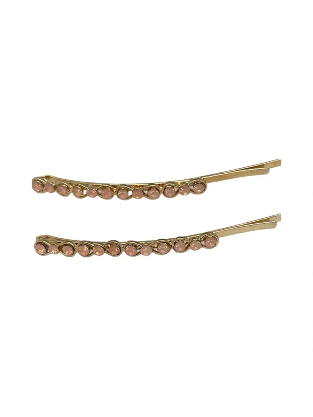 Gold-Tone Pink Crystal Bobby Pin Set - Women Accessories FINAL PRiCE DROP